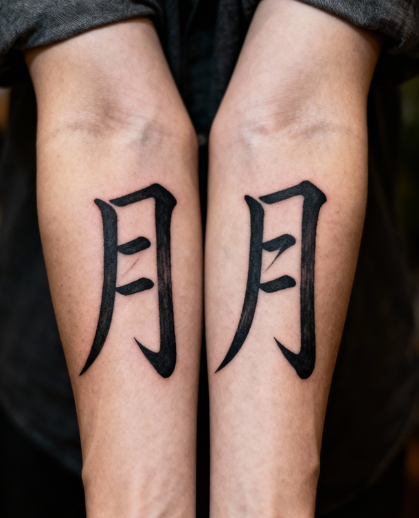 kanji for moon，moon in kanji,moon kanji stroke order