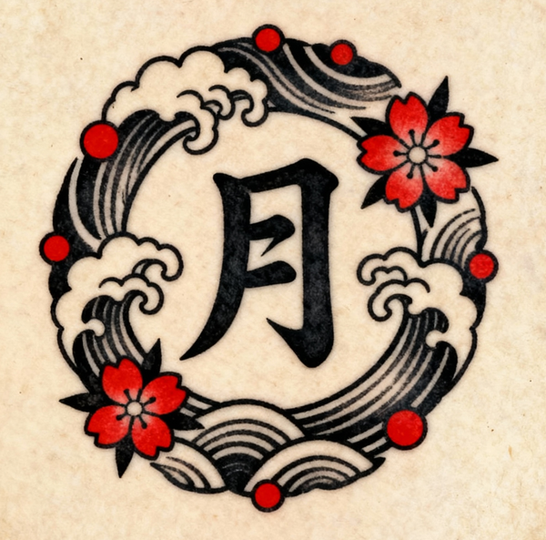 kanji for moon，moon in kanji,moon kanji stroke order